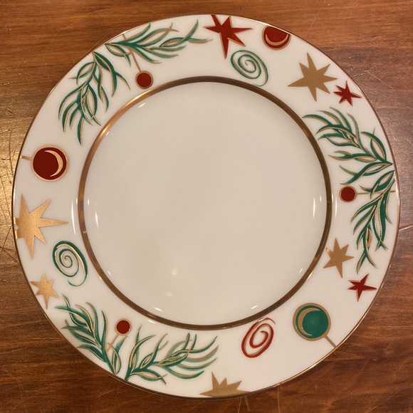 COPY  RARE!! New Tiffany & Co. Plate 1997 Ornaments Pattern Christmas Dessert - Picture 7 of 10